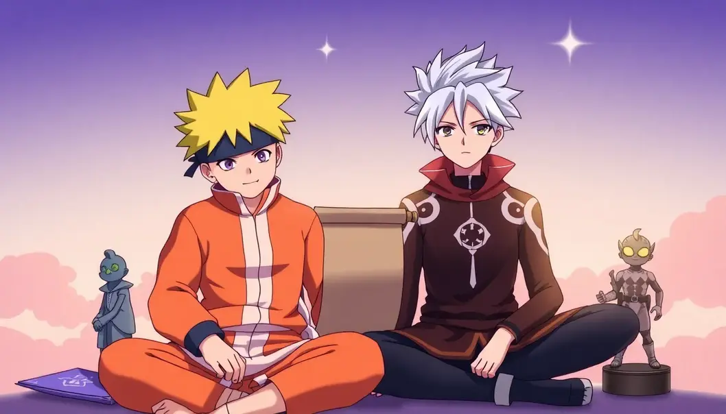 Anime characters embracing self-love.